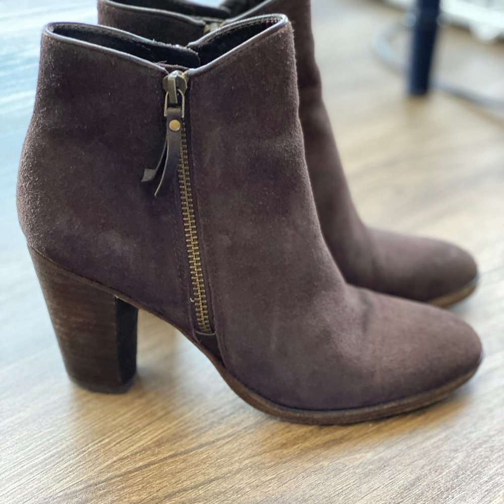 Cole Haan Hayes Brown Suede Booties